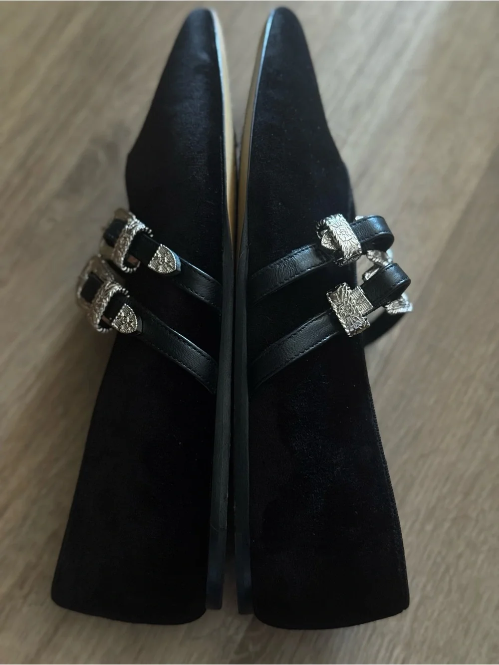 LE MONDE BERYL CLAUDIA SLIPPER Black Velvet IT 38